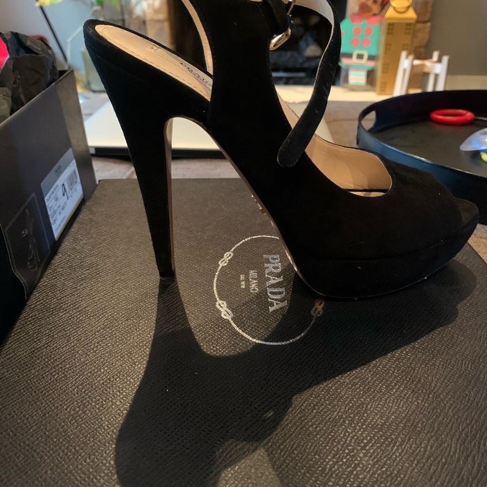 Prada peep toe heels